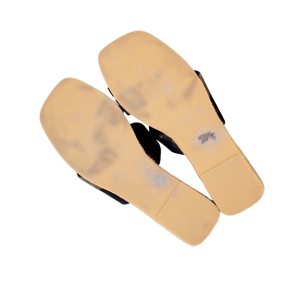 ERIC MICHAEL 'Claudia' Toe Ring Sandal Black Women's Size 7- Casual Chic - Picture 8 of 9